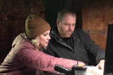 Heather Amaro and Josh Gates discuss a game plan for their investigation of Ireland's Spike Island in Expedition X