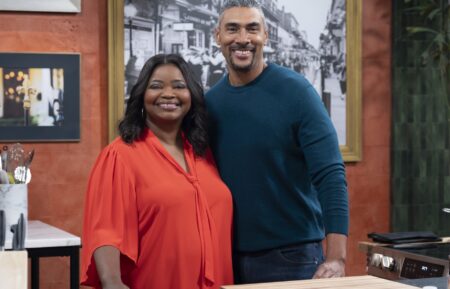 Family Recipe Showdown host Octavia Spencer and Dook Chase