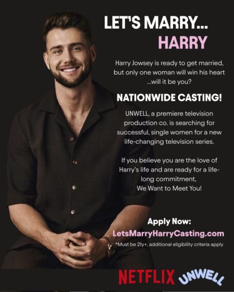Harry Jowsey in the Let's Marry Harry Casting Announcement