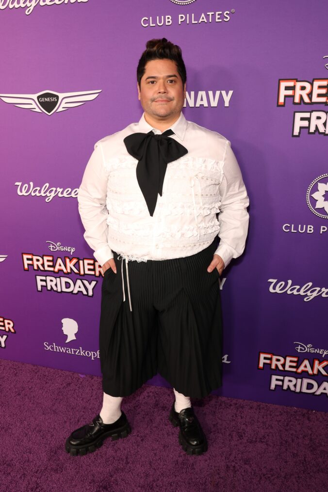 Harvey Guillén attends the Hollywood premiere of 'Freakier Friday,' July 22, 2025.