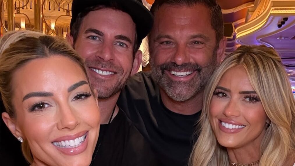 Heather Rae El Moussa, Tarek El Moussa, Christopher Larocca, and Christina Haack via Instagram, July 2025.