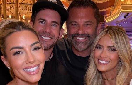Heather Rae El Moussa, Tarek El Moussa, Christopher Larocca, and Christina Haack via Instagram, July 2025.