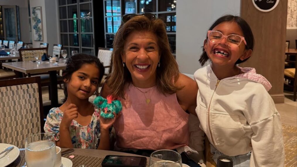 Hoda Kotb with her daughters, Hope and Haley, May 2025.