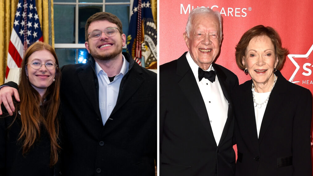 Hugo Wentzel and Olivia Aquilina from Claim to Fame with Jimmy and Rosalynn Carter