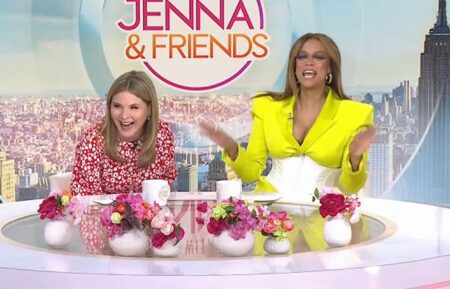 Jenna Bush Hager and Tyra Banks on NBC's 'Today With Jenna & Friends,' April 2025.