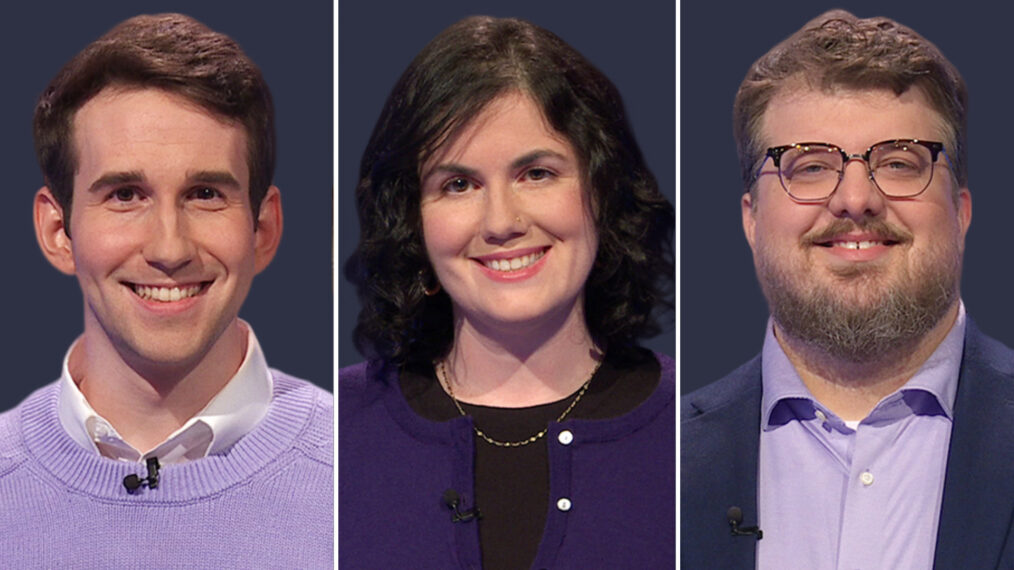 Scott Riccardi, Amanda Hopkins and Paul Swain on 'Jeopardy!;