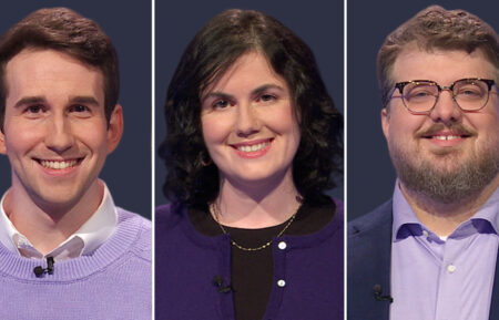 Scott Riccardi, Amanda Hopkins and Paul Swain on 'Jeopardy!;