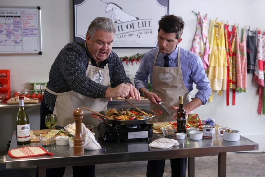 Jim O'Heir and Adam Scott on Season 6, Episode 14, of NBC's 'Parks and Recreation.'