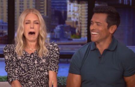 Kelly Ripa and Mark Consuelos on 'Live With Kelly and Mark,' July 8, 2025.