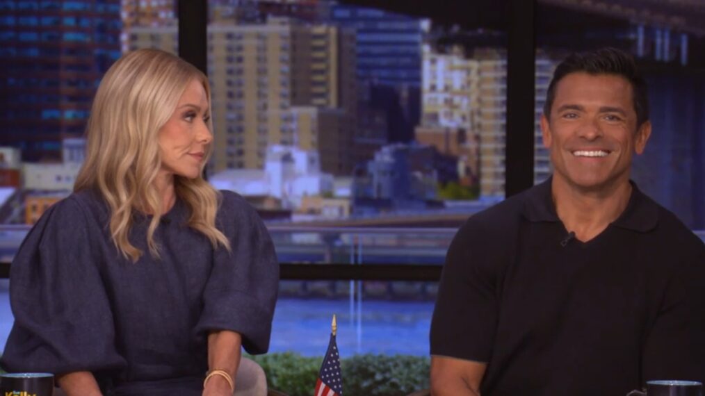 Kelly Ripa and Mark Consuelos on 'Live With Kelly & Mark,' July 21, 2025.