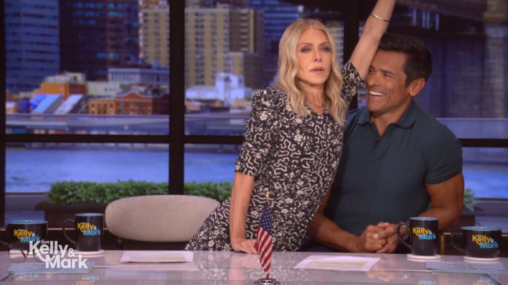 Kelly Ripa and Mark Consuelos on 'Live With Kelly and Mark,' July 8, 2025.