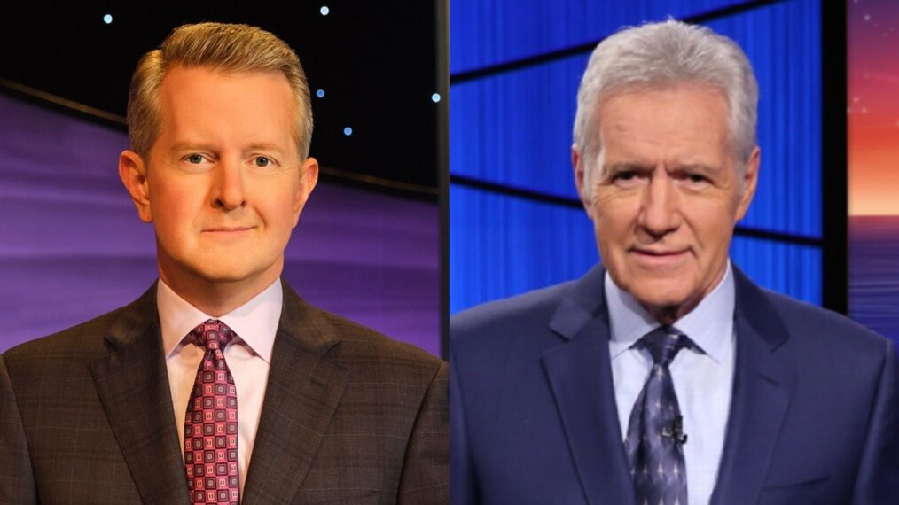 Ken Jennings and Alex Trebek on 'Jeopardy!'