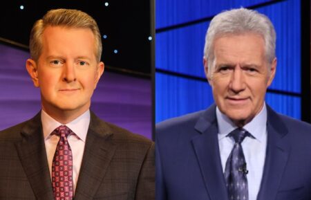 Ken Jennings and Alex Trebek on 'Jeopardy!'