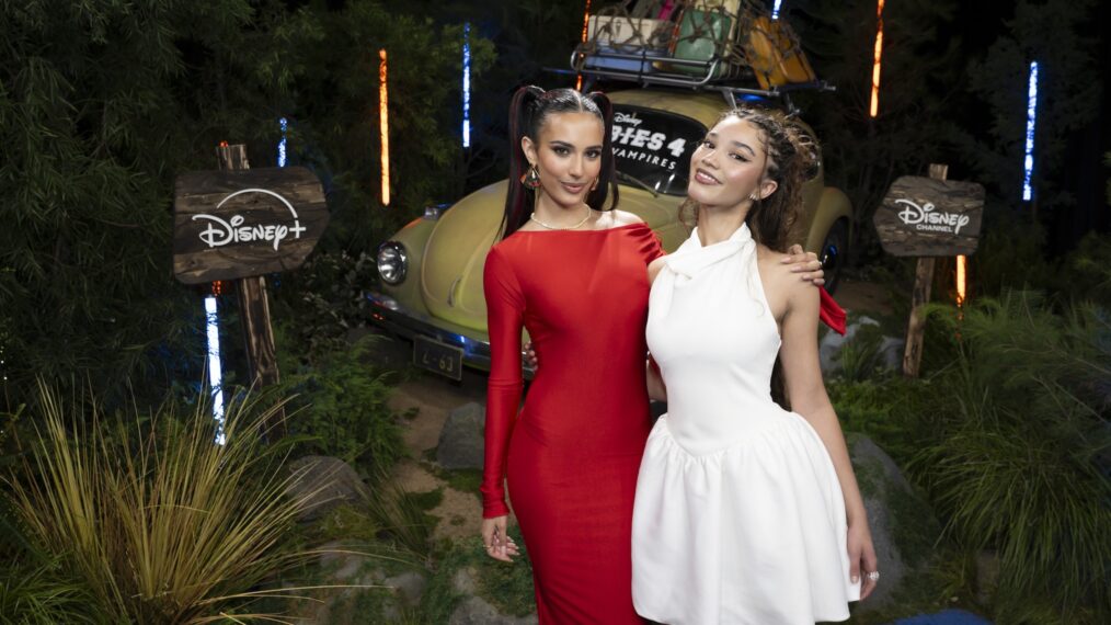 Kylie Cantrall and Malia Baker attend the 'Zombies 4' Los Angeles premiere in July 2025.