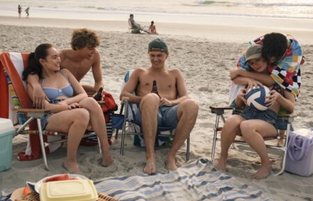 Lola Tung, Gavin Casalegno, Christopher Briney, Sean Kaufman, and Rain Spencer on Season 3 of Prime Video's 'The Summer I Turned Pretty.'