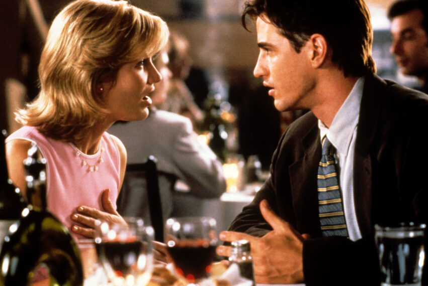 Cameron Diaz and Dermot Mulroney as Kimberly and Michael in My Best Friend's Wedding