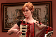 Christina Hendricks with accordion in Mad Men - 'My Old Kentucky Home' - Season 3
