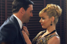 Jon Hamm, Cara Buono in Mad Men - 'Waldorf Stories' - Season 4