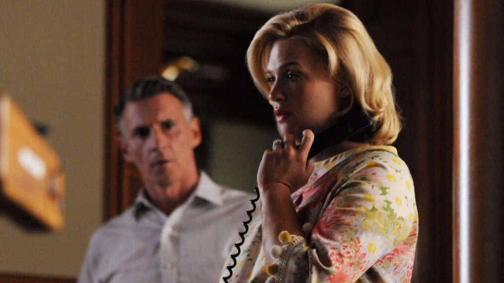 Christopher Stanley, January Jones in Mad Men - 'Tea Leaves' - Season 5