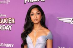 Maitreyi Ramakrishnan attends the Hollywood premiere of 'Freakier Friday,' July 22, 2025.