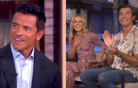 Mark Consuelos on 'The View'; Kelly Ripa and Jerry O'Connell on 'Live with Kelly and Mark,' July 2025.