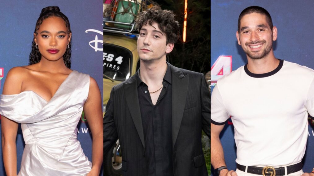 Chandler Kinney, Milo Manheim, and Alan Bersten at the 'Zombies 4' Los Angeles premiere in Ju;y 2025.