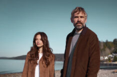 Kristin Kreuk and Rossif Sutherland in Murder in a Small Town