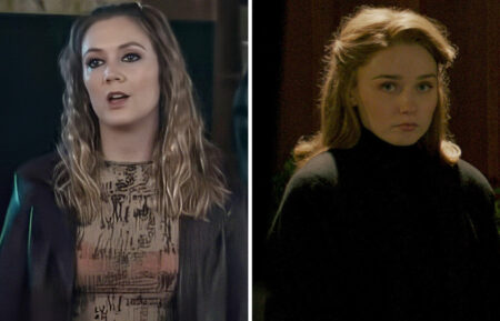 PIECES OF HER, from left: Jessica Barden, Nicholas Burton, (Season 1, ep. 105, aired Mar. 4, 2022). photo: ©Netflix; ADULTHOOD, from left: Billie Lourd, Sean O.G. SImms, 2025. © Republic Pictures / Courtesy Everett Collection