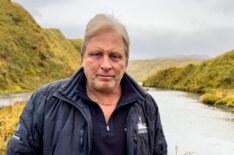 Northwestern Captain Sig Hansen posing on Adak Island