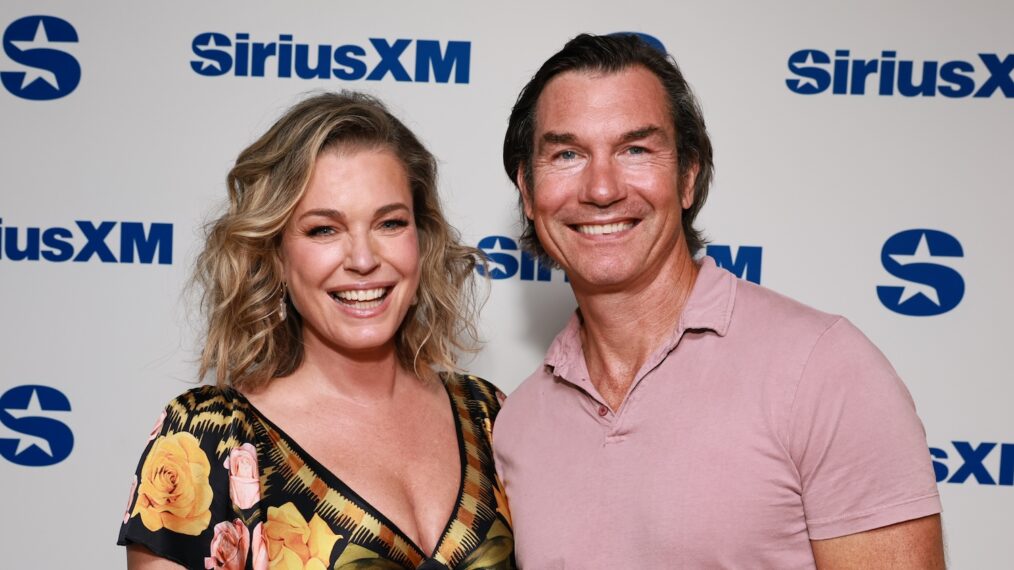 Rebecca Romijn and Jerry O'Connell visit SiriusXM at SiriusXM Studios in New York City, July 2025.