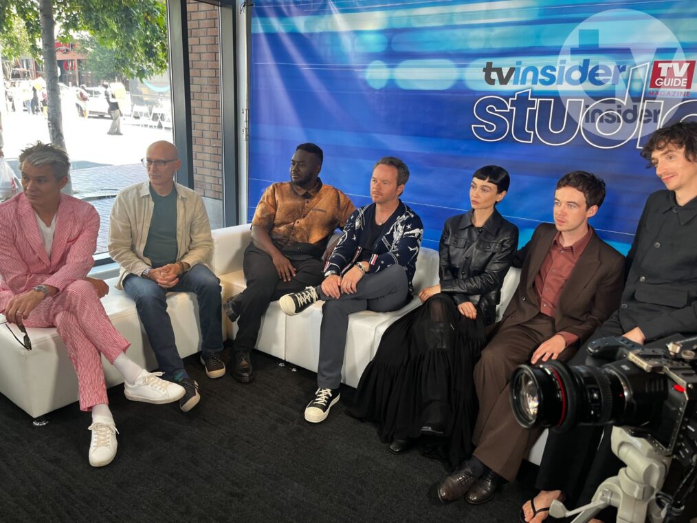 Timothy Olyphant, David Zucker, Babou Ceesay, Noah Hawley, Sydney Chandler, Alex Lawther, and Samuel Blenkin for 'Alien: Earth'