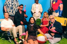 Freddie Stroma, Steve Agee, Frank Grillo, Sol Rodriguez, Tim Meadows, Jennifer Holland, James Gunn, and John Cena for 'Peacemaker' at SDCC 2025