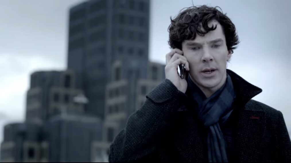 Benedict Cumberbatch as Sherlock Holmes in 'Sherlock' - 'The Reichenbach Fall'