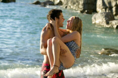 Dominic Cooper and Amanda Seyfried as Sky and Sophie in Mamma Mia