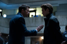 Misha Collins as Harvey Dent and Oscar Morgan as Turner Hayes in Gotham Knights - 'Pilot'