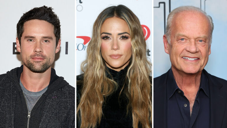 Jana Kramer, Benjamin Hollingsworth, and Kelsey Grammer in The Christmas Ring