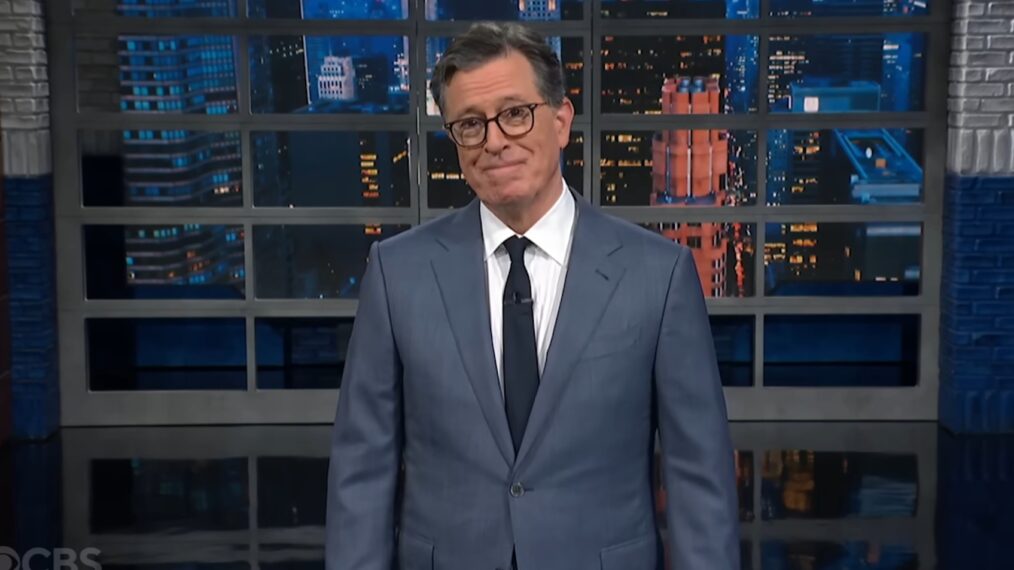 Stephen Colbert on the July 28, 2025, episode of CBS' 'The Late Show with Stephen Colbert.'
