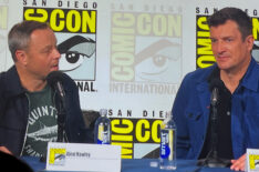 Alexi Hawley and Nathan Fillion at SDCC 2025