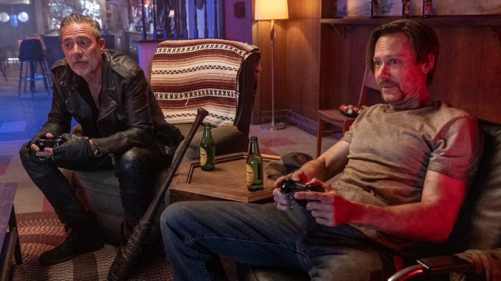Jimmi Simpson, Jeffrey Dean Morgan as Negan - The Walking Dead: Dead City _ Season 3, Episode X - Photo Credit: Robert Clark/AMC