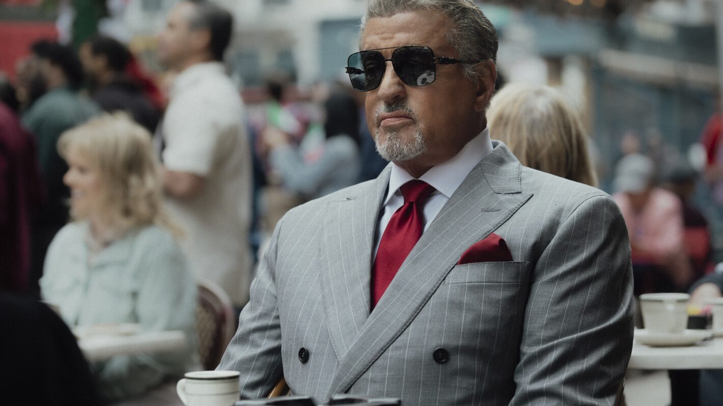 Sylvester Stallone as Dwight Manfredi in the Paramount+ original series Tulsa King