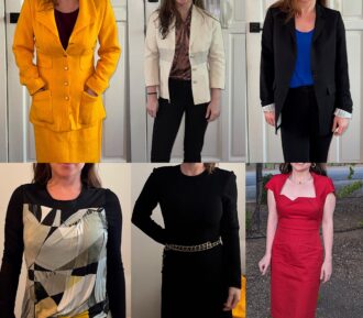 Outfit options Kristen VanBlargen brought with her to 'Jeopardy!'