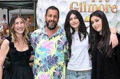 Jackie Sandler, Adam Sandler, Sunny Sandler and Sadie Sandler attend the Happy Gilmore 2 World Premiere at Jazz at Lincoln Center