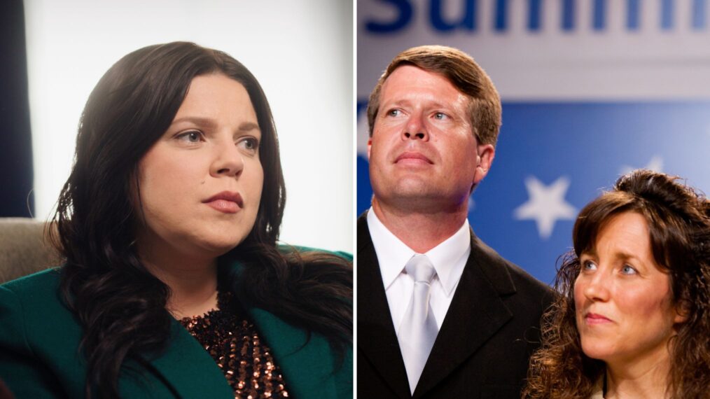 Amy Duggar in 'Shiny Happy People: A Teenage Holy War'; Jim Bob Duggar (L) and Michelle Duggar of The Learning Channel TV show '19 Kids and Counting' speak at the Values Voter Summit on September 17, 2010 in Washington, DC.