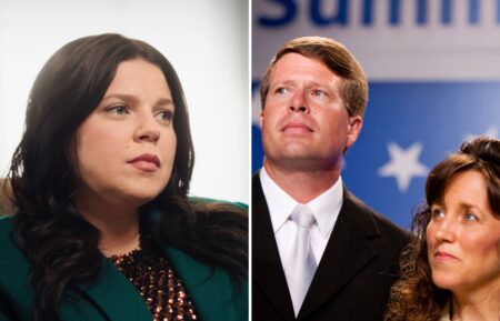 Amy Duggar in 'Shiny Happy People: A Teenage Holy War'; Jim Bob Duggar (L) and Michelle Duggar of The Learning Channel TV show