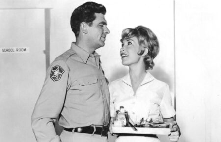 Andy Griffith and Barbara Eden in The Andy Griffith Show - 'The Manicurist' - Season 2, Episode 16 - aired Jan. 22, 1962