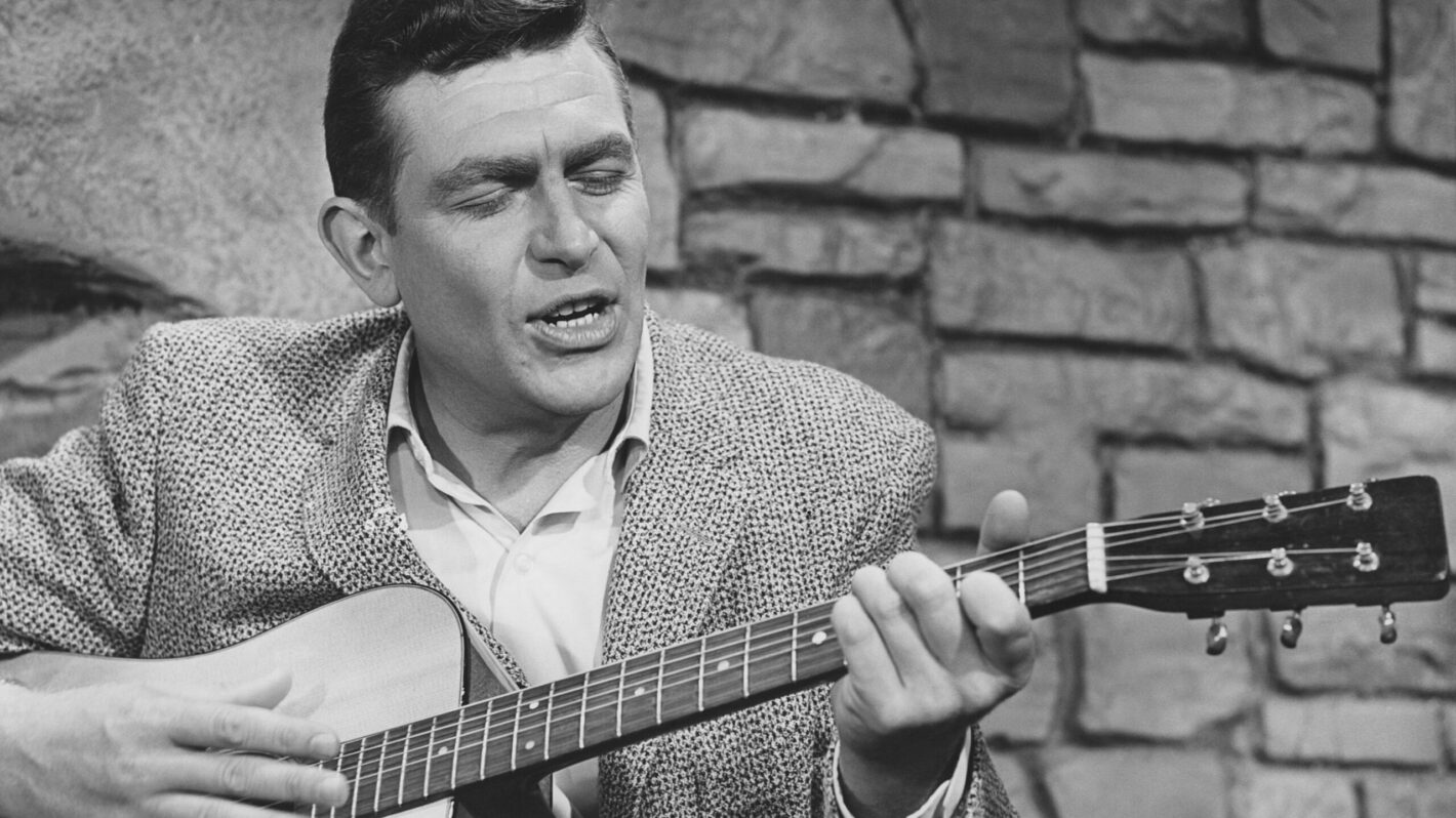 Andy Griffith playing guitar