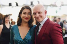 Gia Olimp and Anthony Carrigan attends the 25th Annual Screen Actors Guild Awards