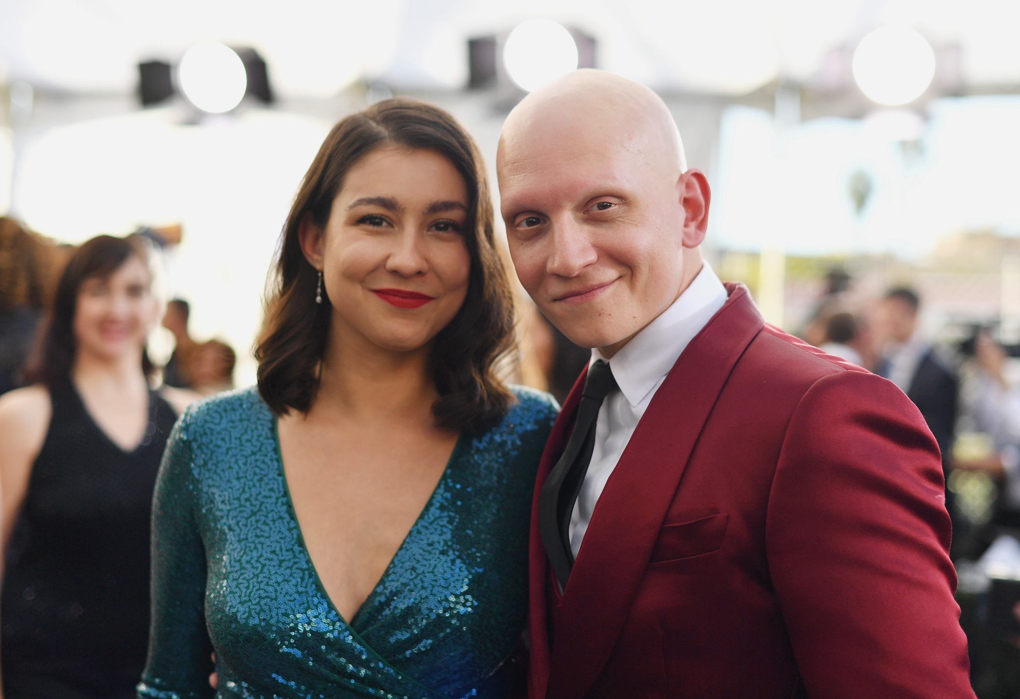 Gia Olimp and Anthony Carrigan attends the 25th Annual Screen Actors Guild Awards