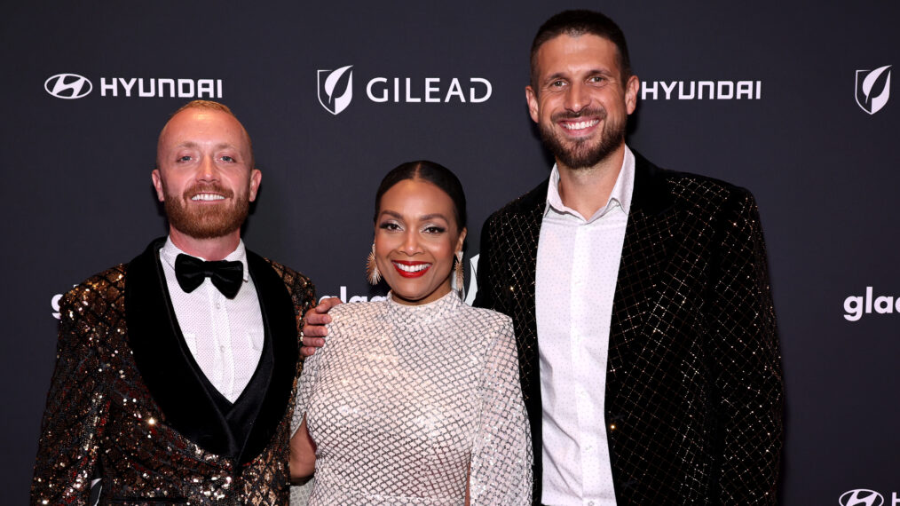 Keith Bynum, Shea Hicks-Whitfield and Evan Thomas attend the 35th Annual GLAAD Media Awards