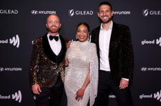 Keith Bynum, Shea Hicks-Whitfield and Evan Thomas attend the 35th Annual GLAAD Media Awards